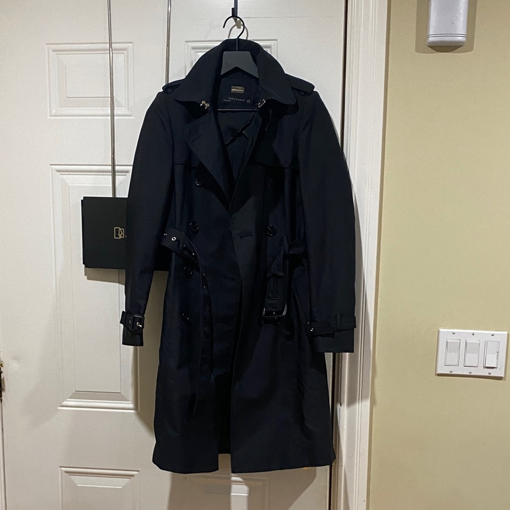 New Zara black trench coat